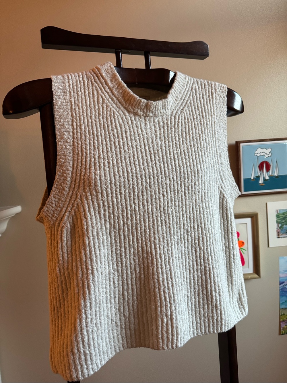 Madewell Ivory Ribbed Knit